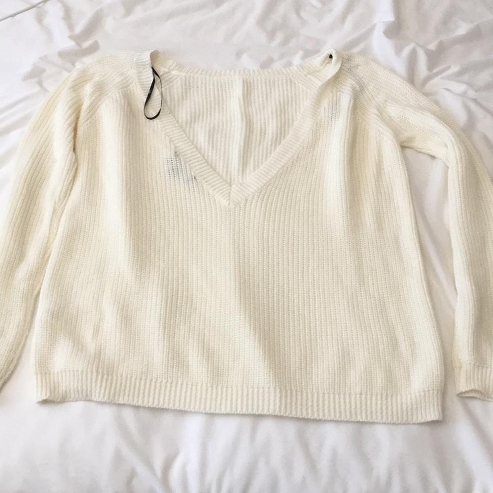 Lulus deep v back sweater